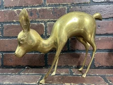 Beautiful Mid Century Modern Large Brass Reindeer