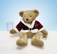 RUSS BERRIE Vintage Collection Lady Shelby Christmas Bear Santa Coat 14" Tag 44