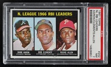 1967 Topps Dick Allen Hank Aaron Roberto Clemente #242 PSA 7 HOF 2d2