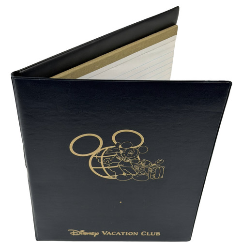 Disney Vacation Club Padfolio Portfolio Notepad Pen Memo DVC Mickey 12.25x9