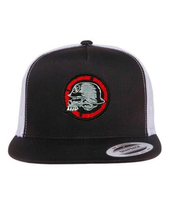 NEW Metal Mulisha SKULL HEAD Patch Snapback Cap Schwarz/Weiß Limited Edition