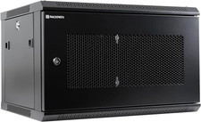 6U Wall Mount Server Cabinet Network Rack Enclosure, Quiet Cooling Fan, Perforat