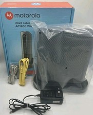 EXCELLENT CONDITION Motorola MT7711 24x8 Cable Modem  AC1900 Wi-Fi Router-Black