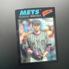 2026 Topps Heritage Chrome BLACK Refractor /77 Kodai Senga #317 New York Mets