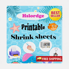 Hslordge 12PCS White Printable Shrinky Plastic Sheets,Printable Shrink Film S...