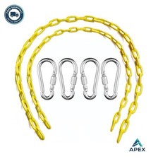 Swing Chains 60 Inch Plastic Coated Iron 660 lb Pair Quick Links Playground Seat