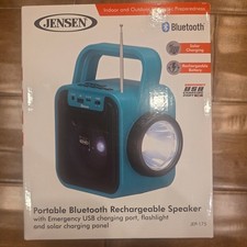 Jensen JEP-175 Portable Bluetooth Rechargeable Speaker New In Box