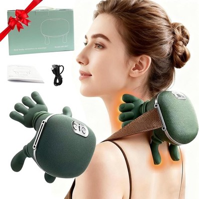 Siasoo Wireless Shiatsu Neck & Shoulder Massager w/ Heat Simulated Hand- USED
