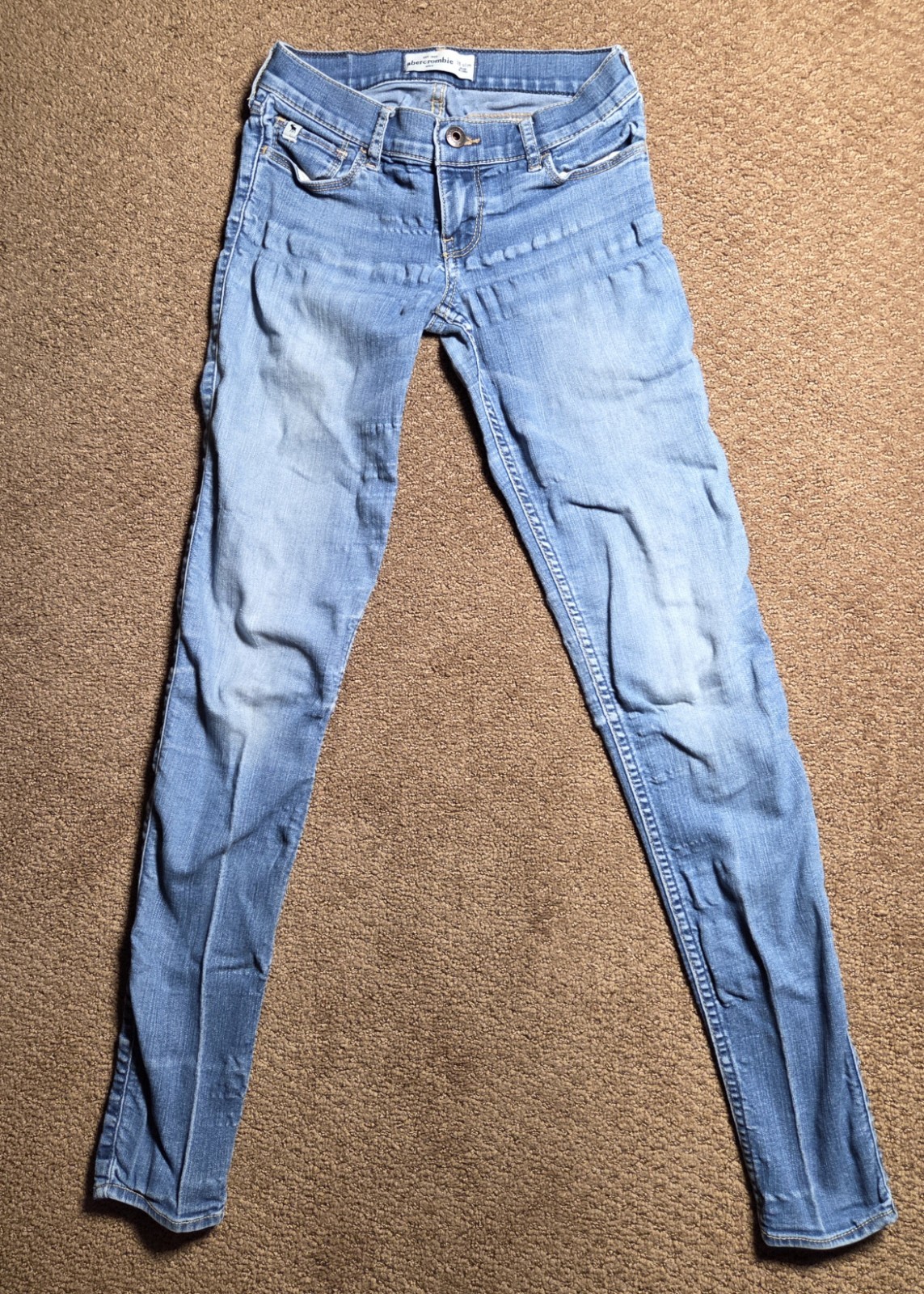 Abercrombie Kids Jeans Girls Size 16 Blue Skinny Stretch Denim