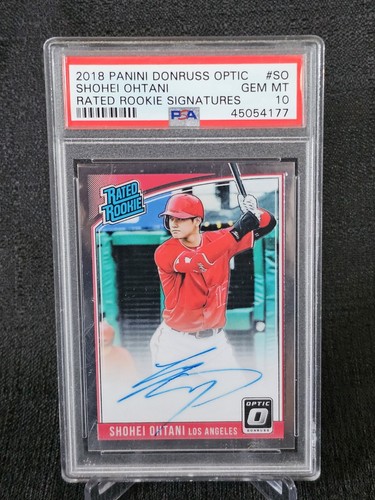 Shohei Ohtani #RRS-SO 2018 Panini Donruss Optic Rated Rookie Signatures card