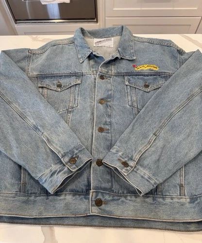 American Born MTV Beavis and Butt-Head Embroidered Denim Trucker Jacket XL image 7