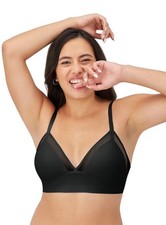 Maidenform Women's Triangle Wireless Bralette, Black, Large