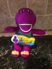 2001 VINTAGE BARNEY MUSICAL PLUSH - SPARKLE N' SING BARNEY TESTED WORKS