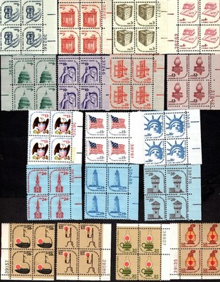 1975-1981 - Choose from ALL Americana Series Plate Blocks! MNH US Stamps!