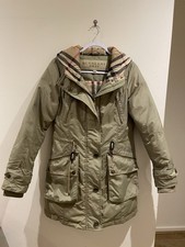 Burberry Brit Women s Khaki Hooded Parka Jack...