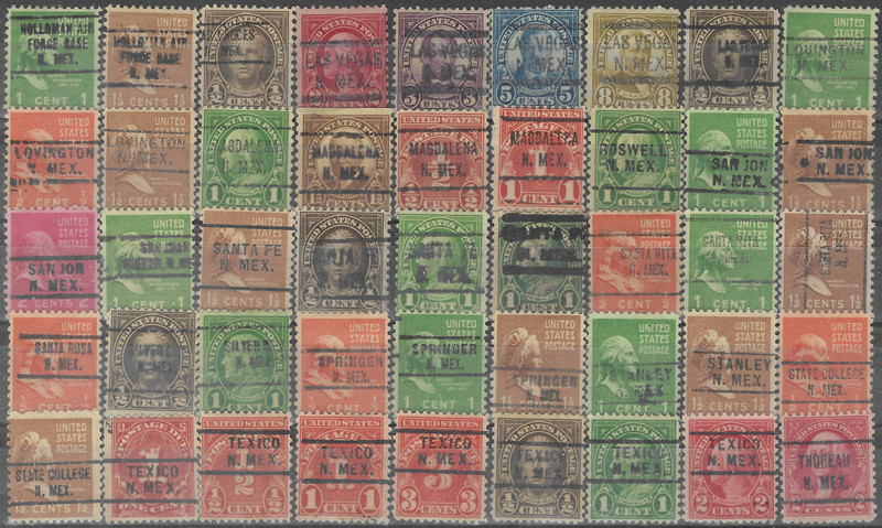 NEW MEXICO PRECANCELS, LIBERTYS, 45 DIFFERENT