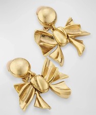 Oscar de la Renta Bow Clip-On Earrings