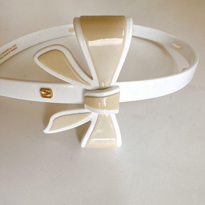 ALEXANDRE DE PARIS Headband Ribbon Beige White