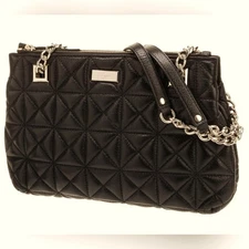 Kate Spade Elegant Black Leather Quilted