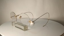 Antique eyeglasses Gold filled rimless frames extremely rare