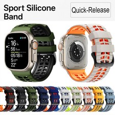 Rugged Silicone Band for Apple Watch Ultra /Series 11 10 9 8 7 6 SE Sport Strap