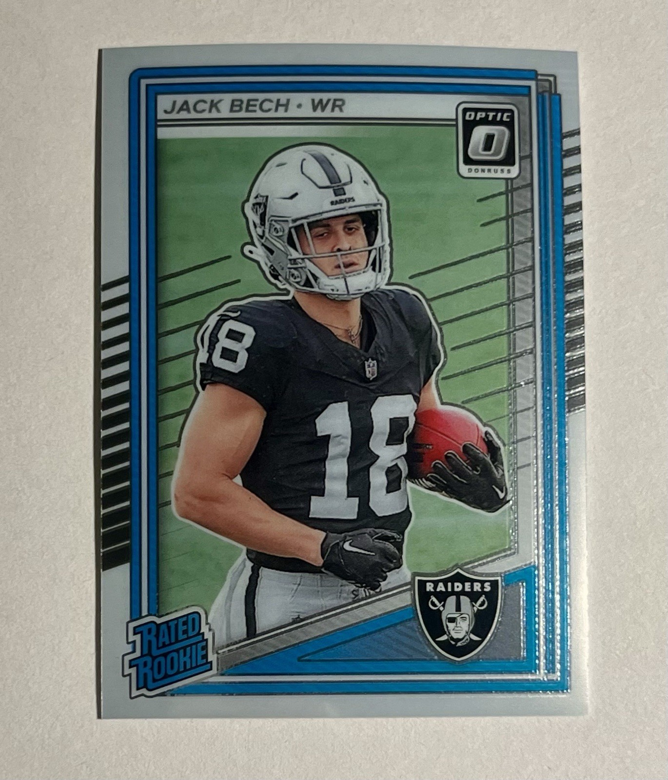 2025 Panini Donruss Optic Jack Bech Rated Rookie #211 Las Vegas Raiders
