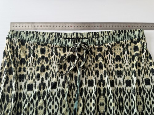PHILOSOPHY Maxi Leopard Print Skirt SIZE 16 AU/12 US Blue Green Drawstring Long - Picture 8 of 8
