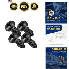Stainless Steel License Plate Screws, Rustproof, Black Oxidizied in by Pack ...