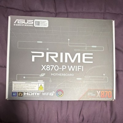 ASUS PRIME X870-P WIFI ATX Motherboard WiFi 7 Aura Sync AMD Ryzen AM5 socket
