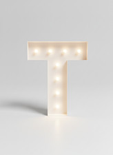 36" Vintage Marquee Letter T - The Original  LED Light-Up Event Letter
