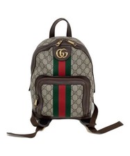 GUCCI Ophidia GG Supreme Backpack Brown Web Stripe 547965 Leather Authentic Bag