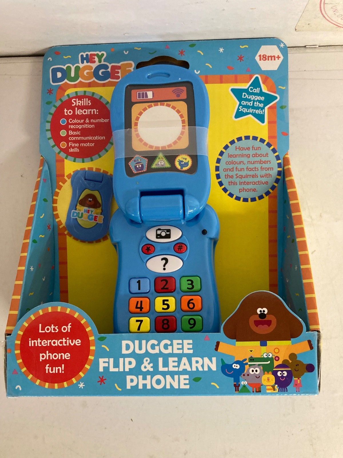 Hey Duggee Toys, Flip & Learn Toy Phone For Kids - Helps Child Development, Lear