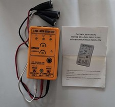 Extech 3 Phase Motor Rotation Tester Model 480303 With Manual. Excellent Cond.