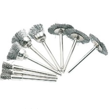 9PCS Polishing Wire Wheel Brush Steel Drill For Dremel Rotary Tool Rust Remove
