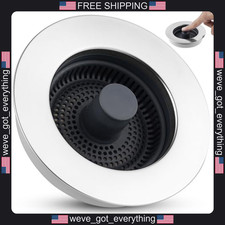 Kitchen Sink Drain Stopper with Filtration and Deodorizing Chrome