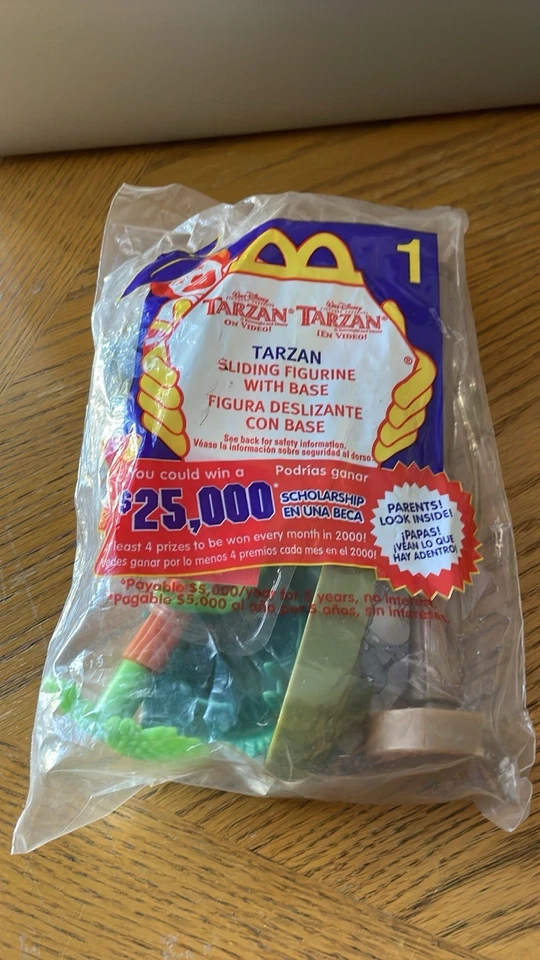 McDonalds Happy Meal игрушка набор - 2000 Disneys TarzanComplete комплект/8 запечатанный новый нераспакованный - Изображение 3 из 4