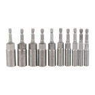 10Pc 14 Inch Wrench Hex Bit Socket Set Deep Long 12 Inch Drill Socket