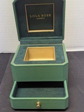 Lola Rose Jewelry Box Vintage  Green Velvet