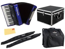 Hohner Bravo III 72 Chromatic Piano Key Accordion - Blue w/ Hard Case