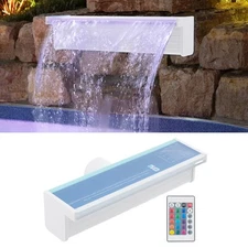 4W Acrylic Lighted Waterfall Spillway Water Pool Fountain with Remote Control