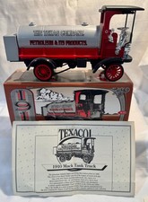 Texaco 1910 Mack Tanker Die-Cast Coin Bank Ertl 1995 Collector Series 12 No Key