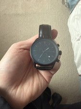 USED Vincero Chrono Matte Black Watch For Men Gents Wristwatch