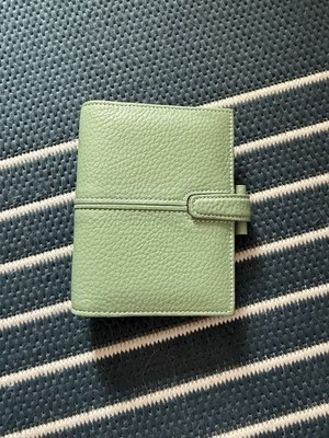 Rare New Filofax Leather Pocket Finchley Soft Jade Green Planner