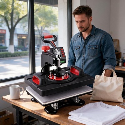 30x38cm Heißpresse Hitzepresse 5in1/8in1 Transferpresse DIY Sublimation Heat Pre