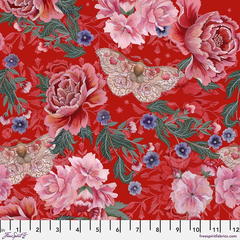 Nocturnal Creatures Collection BTY Flowers & Butterflies 44" Wide 5 Choices - Image 3 of 4