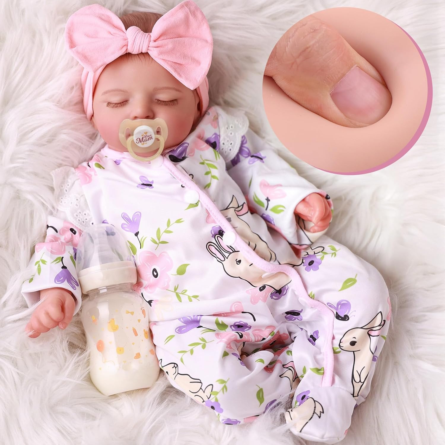 Reborn Baby Doll Girl 20" Realistic Newborn Lifelike Poseabl
