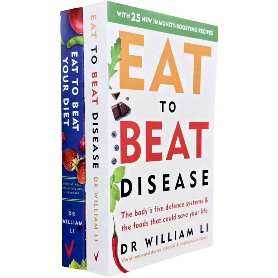 Dr William Li 2 Books Collection Set Eat to Beat Disease, Eat to Beat Your Diet