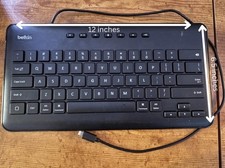 LOT OF 5 Belkin Wired Keyboard for iPad with Lighting Connector - Black - B2B124