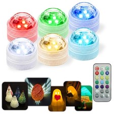 RGB LED Submersible Lights Remote 13 Colors Waterproof Aquarium Underwater Decor