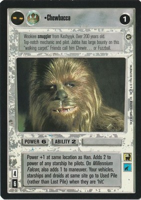 Star Wars CCG Decipher Chewbacca A New Hope Rare NM/EX Englisch